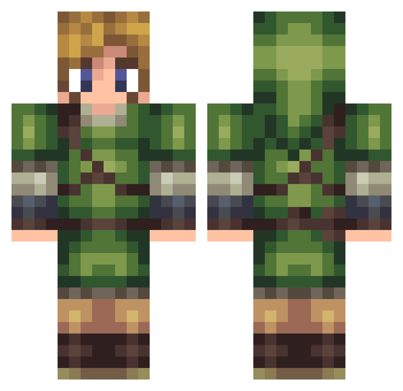 Cayk_ Minecraft skin, front and back view