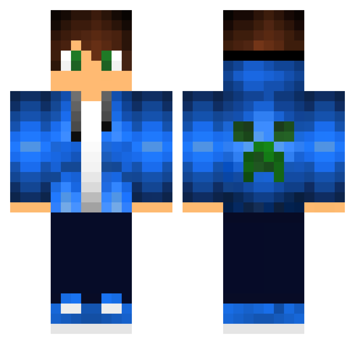 UnitedHornet Minecraft skin, front and back view