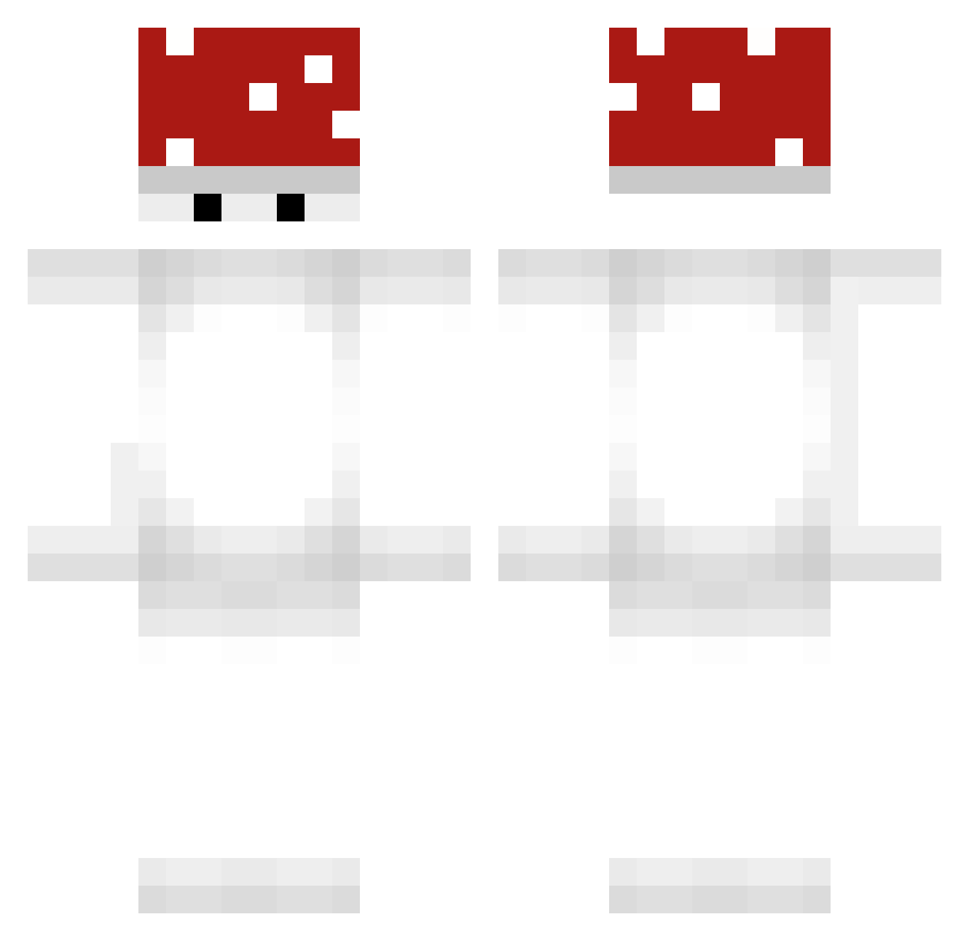 Crapaudine Minecraft skin, front and back view