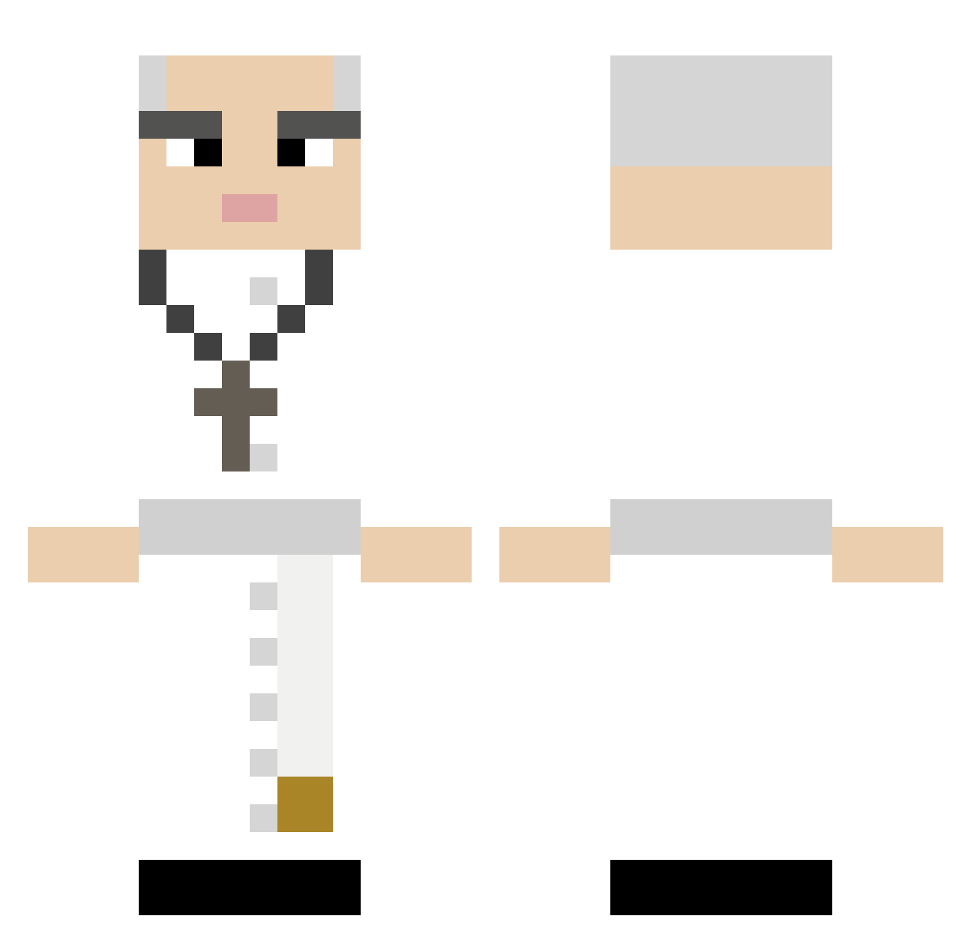 Sanday2 Minecraft skin, front and back view