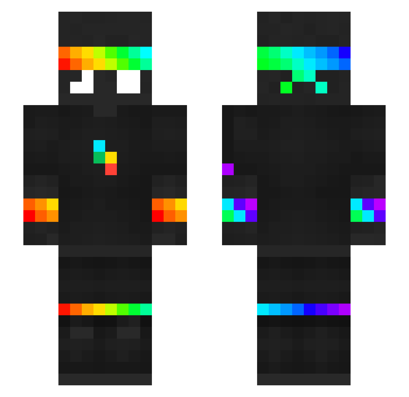 SallyGir1 Minecraft skin, front and back view