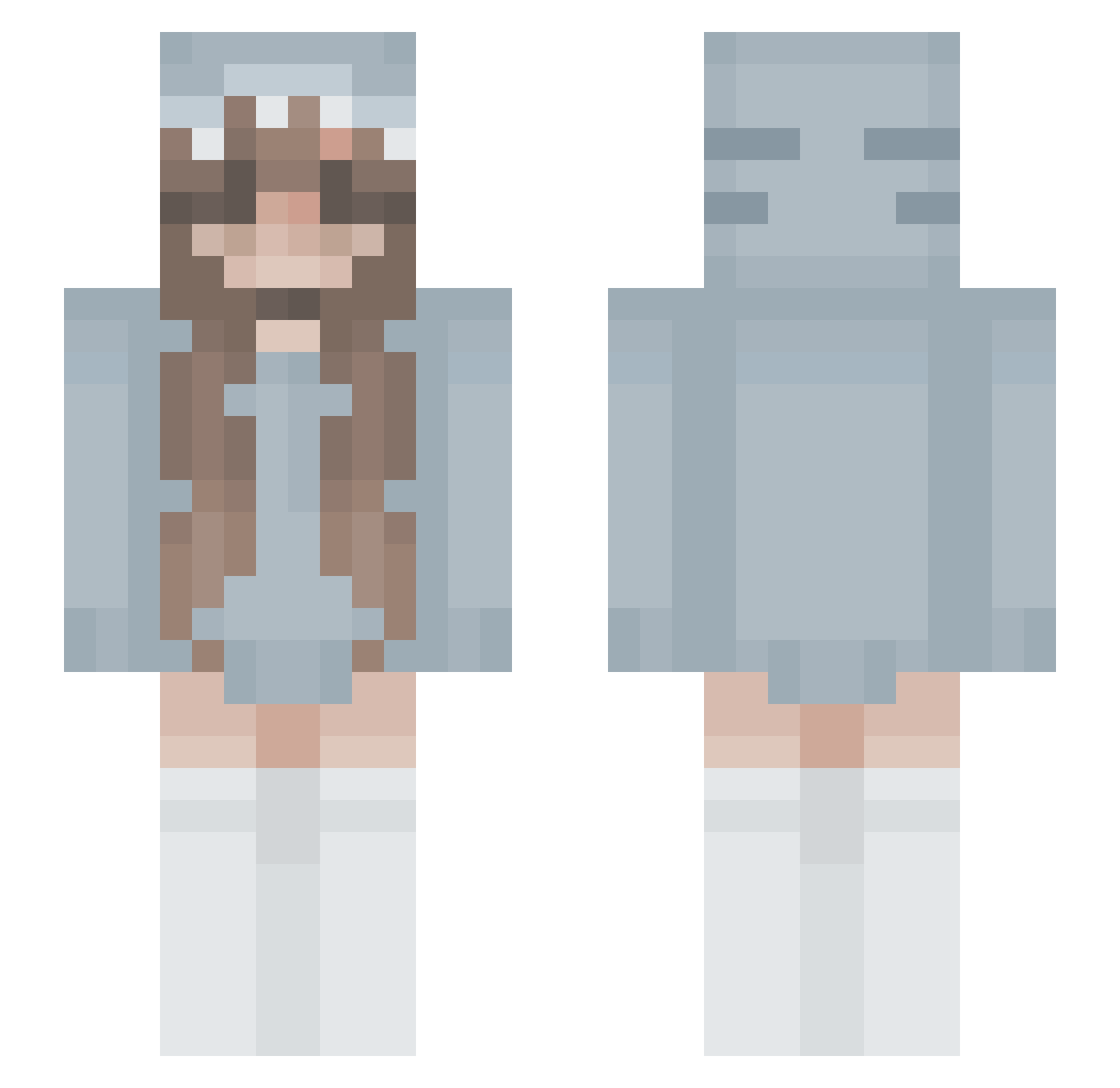 Cheerplays Minecraft skin, front and back view