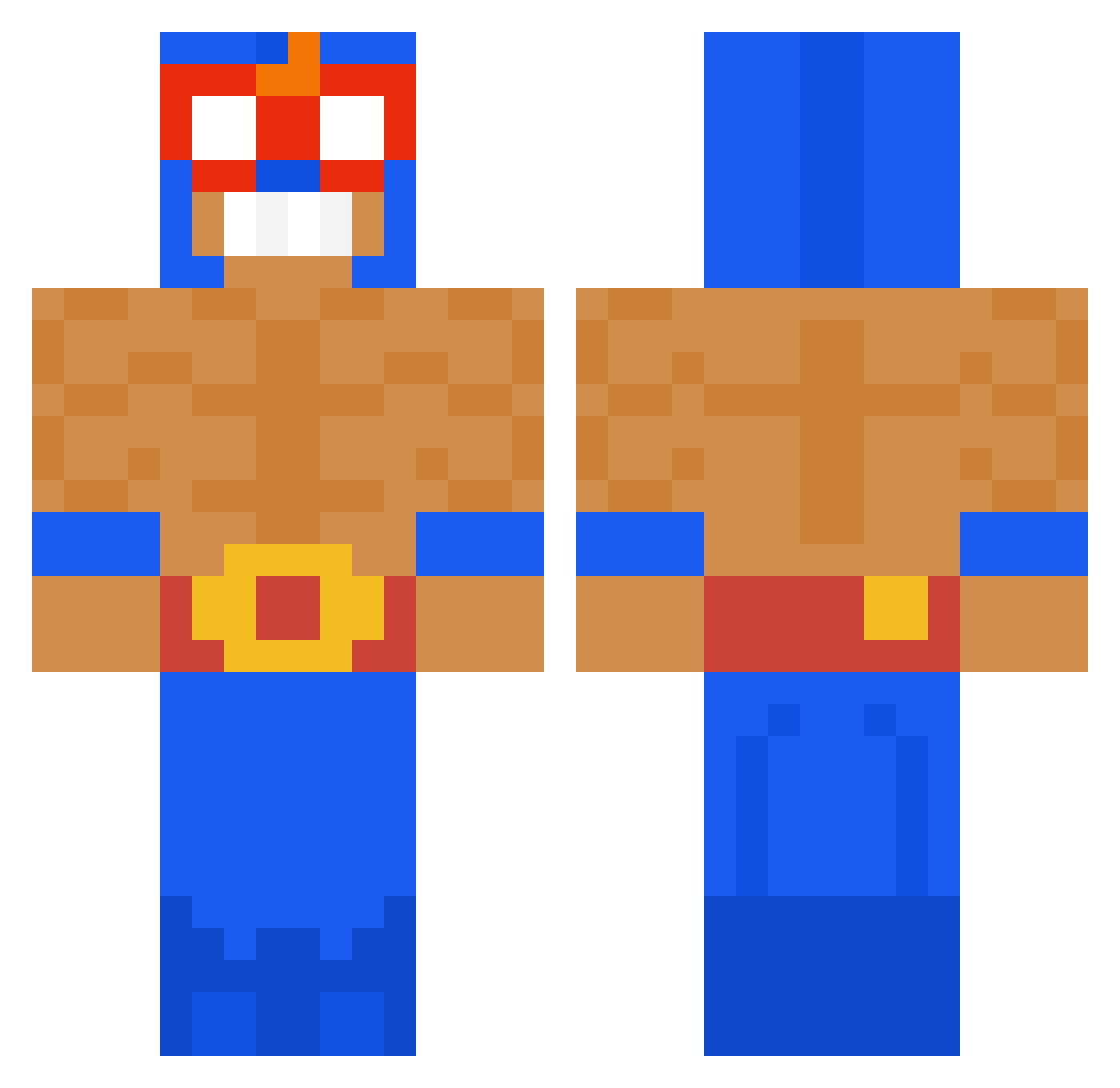 H1lyaako Minecraft skin, front and back view