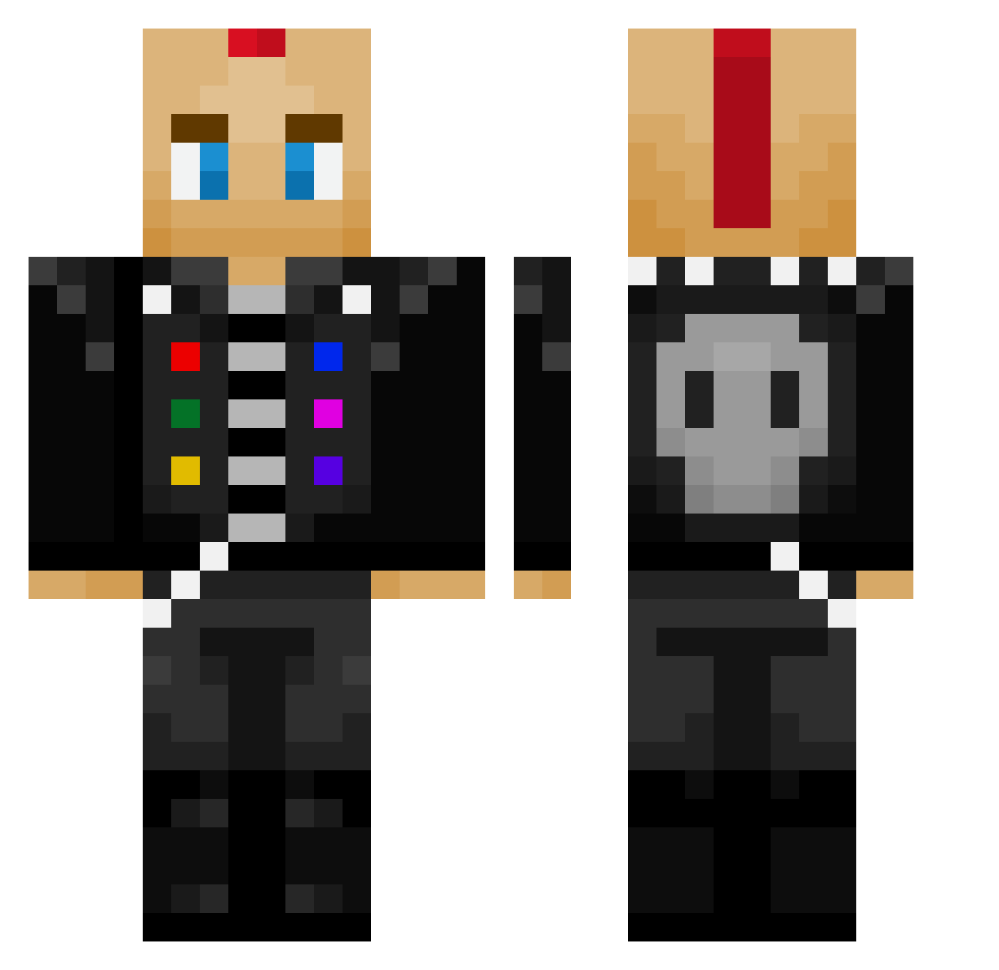 Bear4ce1 Minecraft skin, front and back view