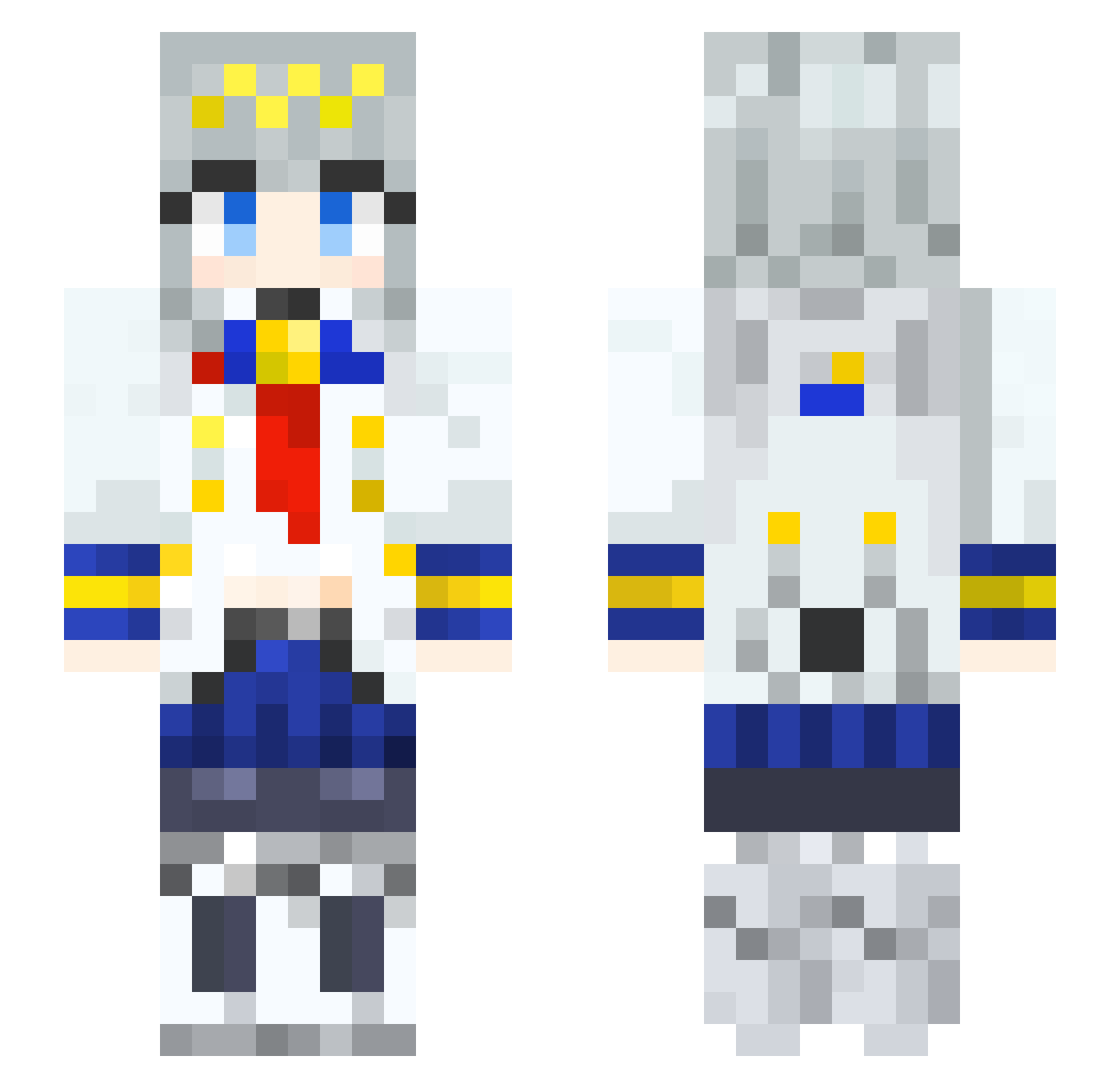 POLLOCHULO13 Minecraft skin, front and back view