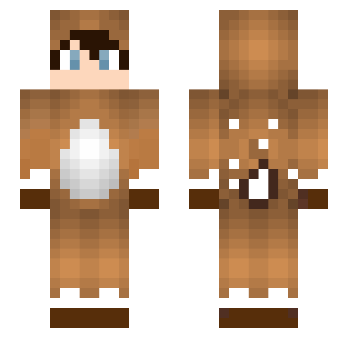 GommeHD1 Minecraft skin, front and back view