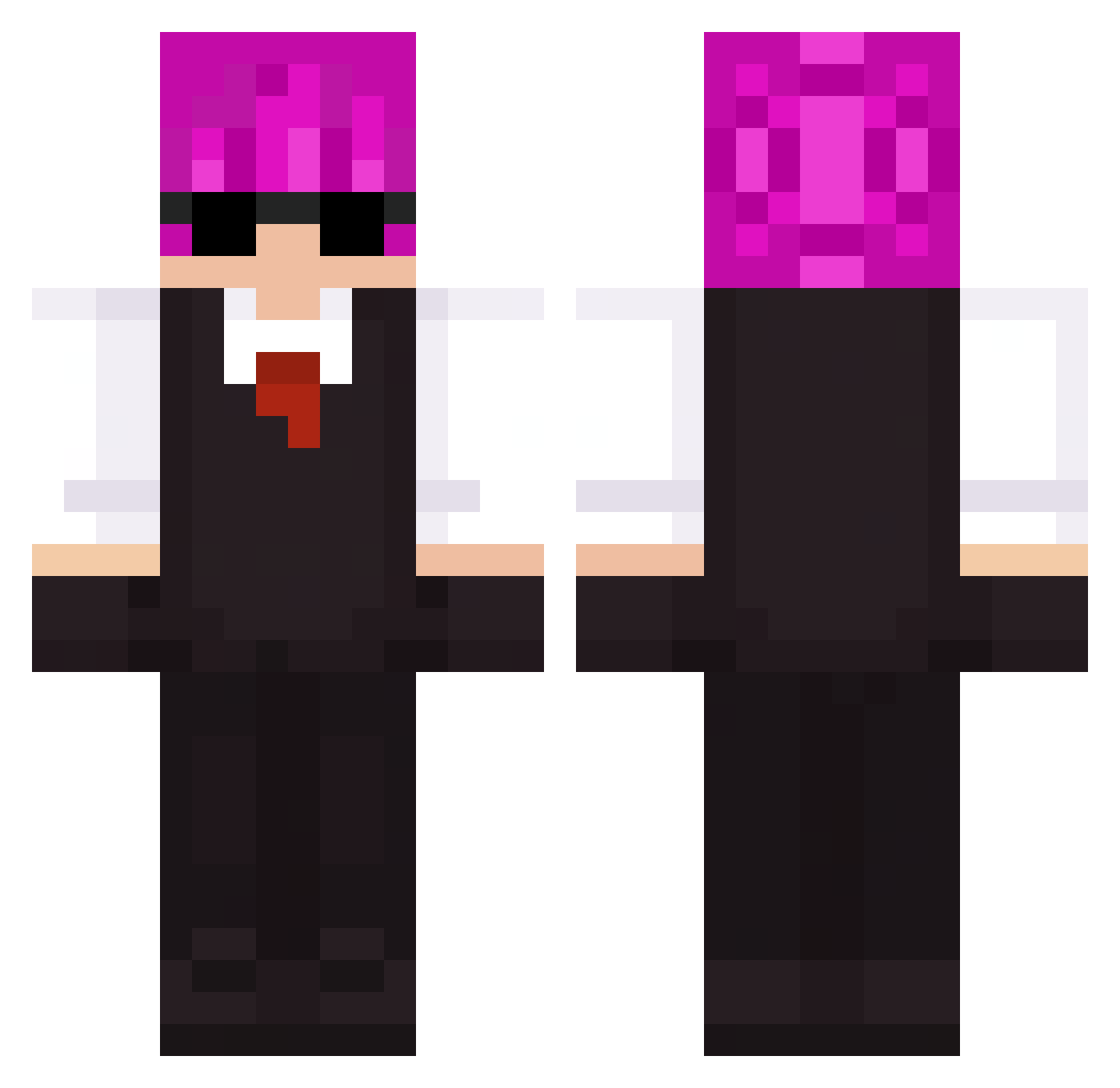 Poizen_ Minecraft skin, front and back view