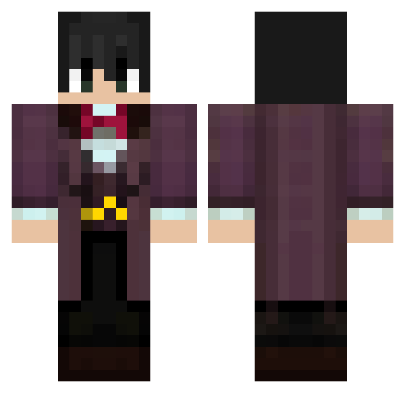 Razambuja Minecraft skin, front and back view