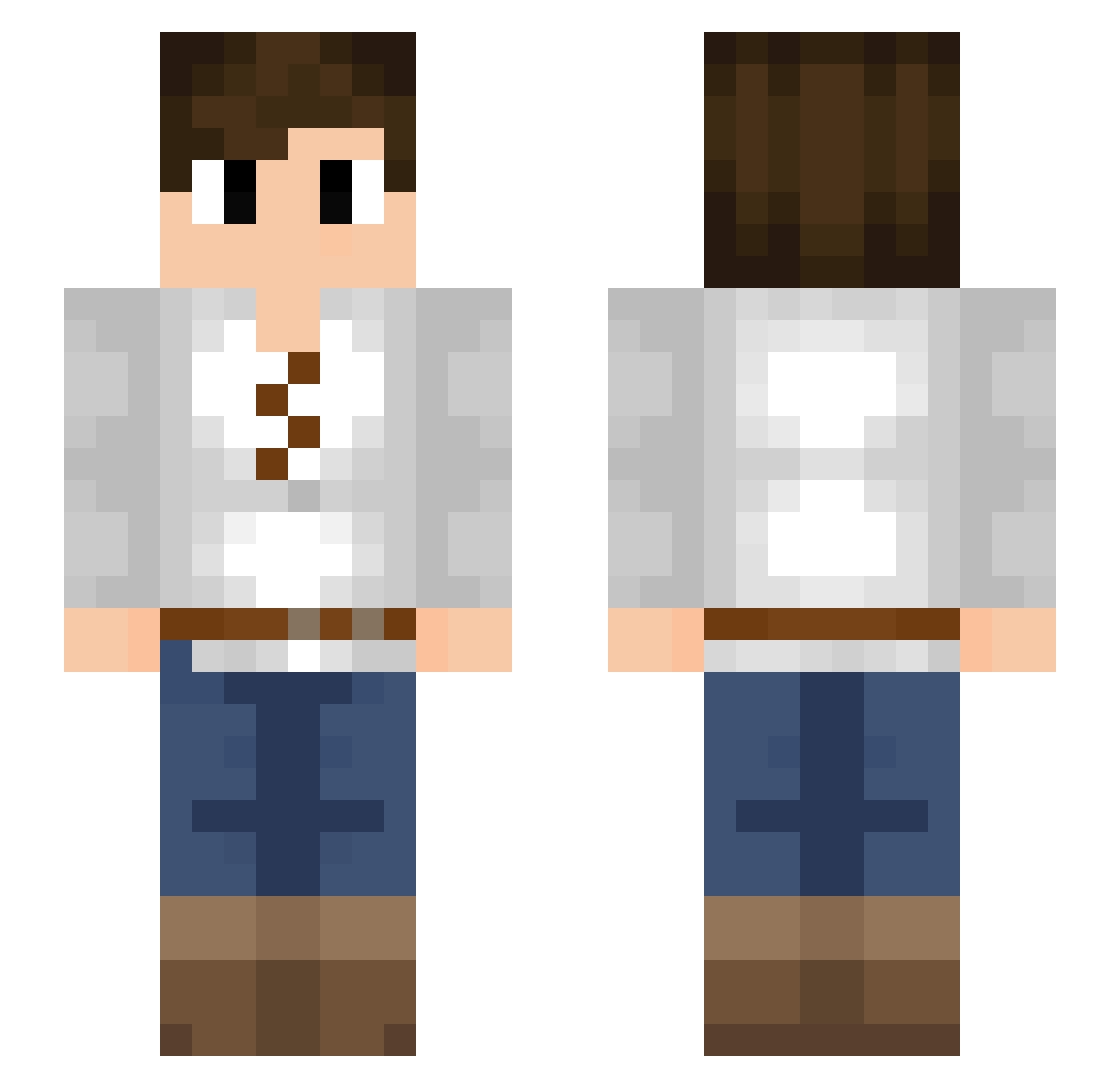 MaxSimone Minecraft skin, front and back view