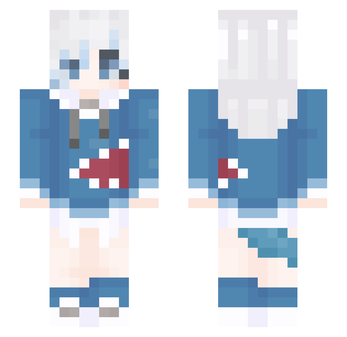 Oyasumi_Kenken Minecraft skin, front and back view