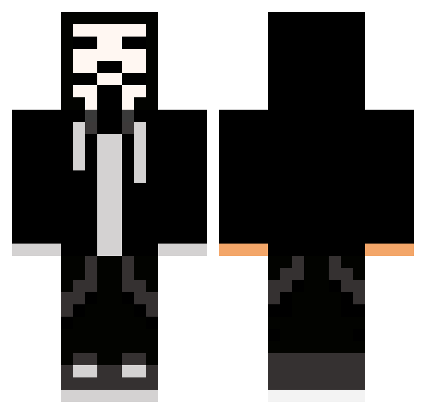 AlexKurenai Minecraft skin, front and back view