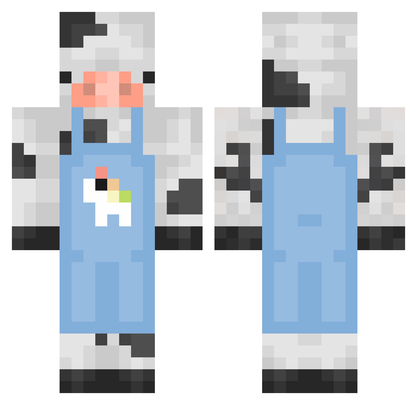 Veasna2 Minecraft skin, front and back view