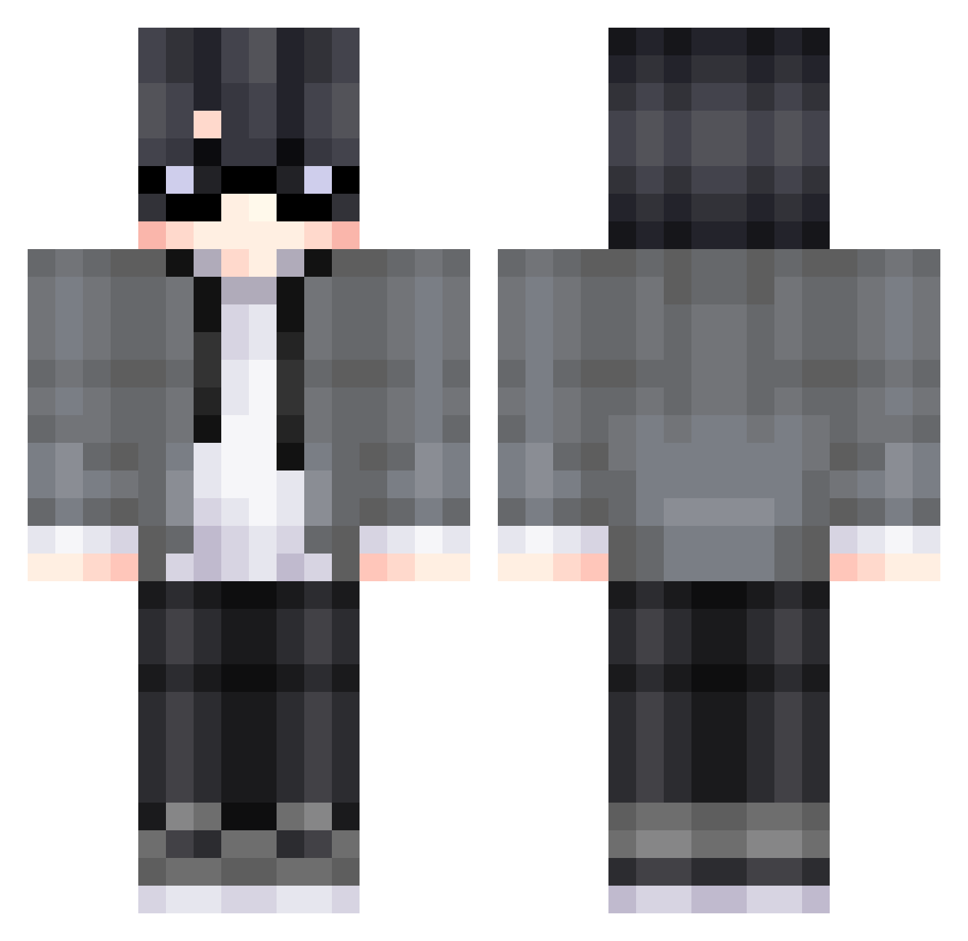 R3DLiBz Minecraft skin, front and back view