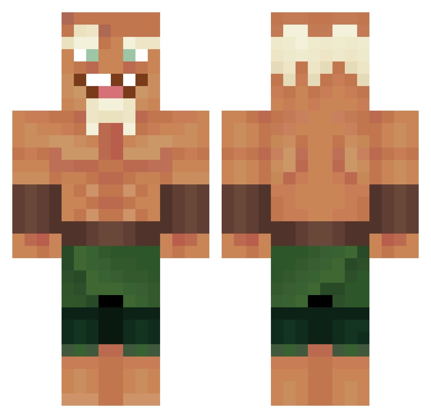 van_massenhove Minecraft skin, front and back view