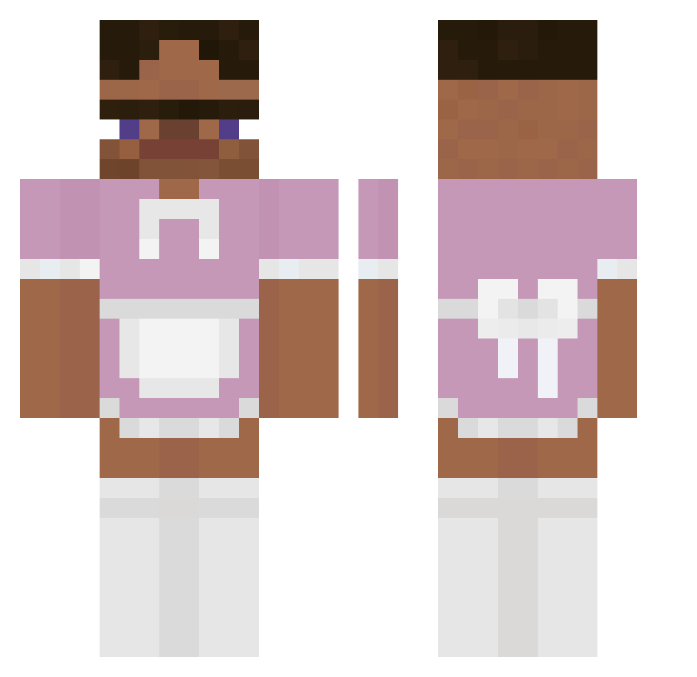 ColbuschV2 Minecraft skin, front and back view