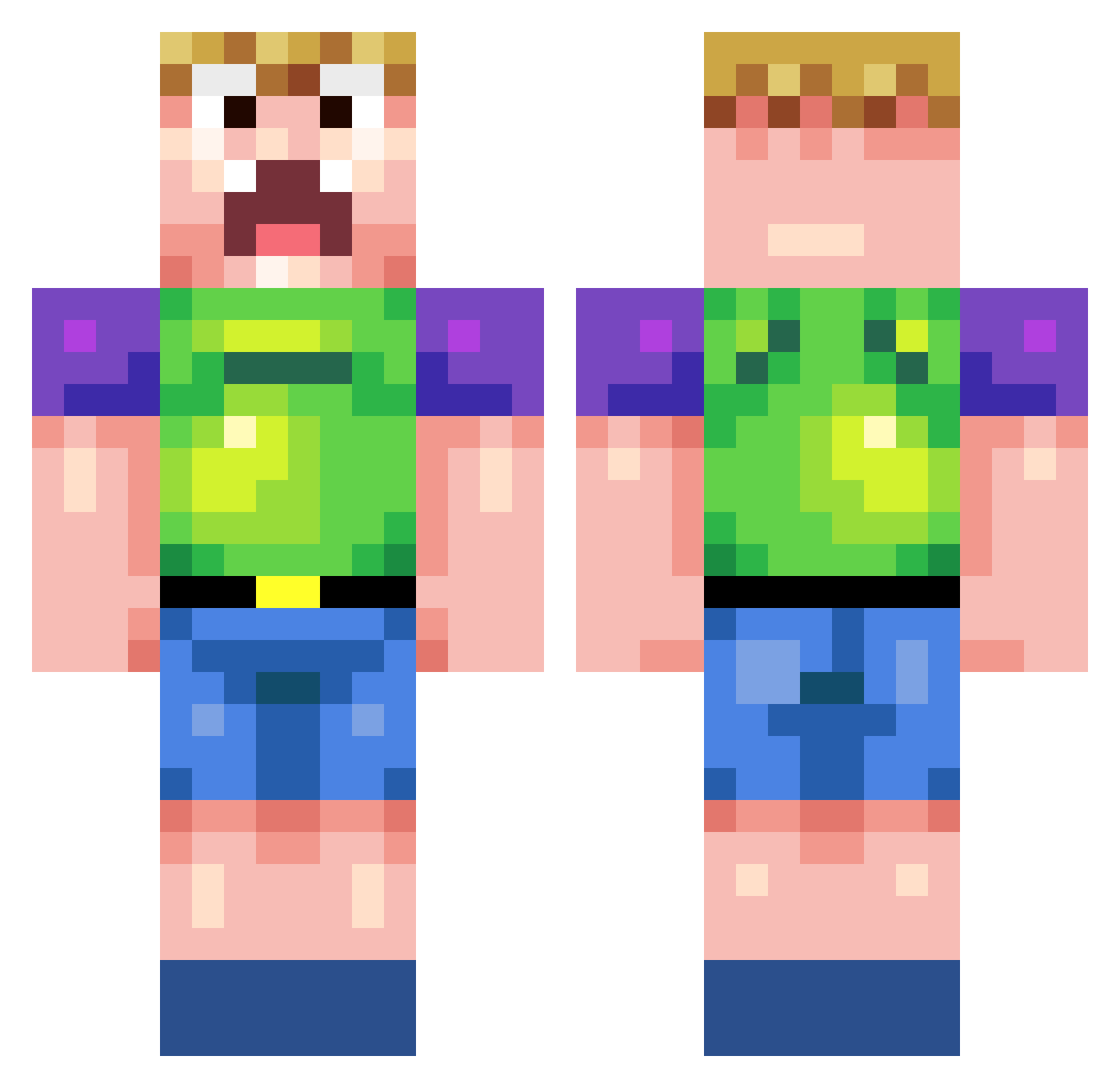 Francyx1406 Minecraft skin, front and back view