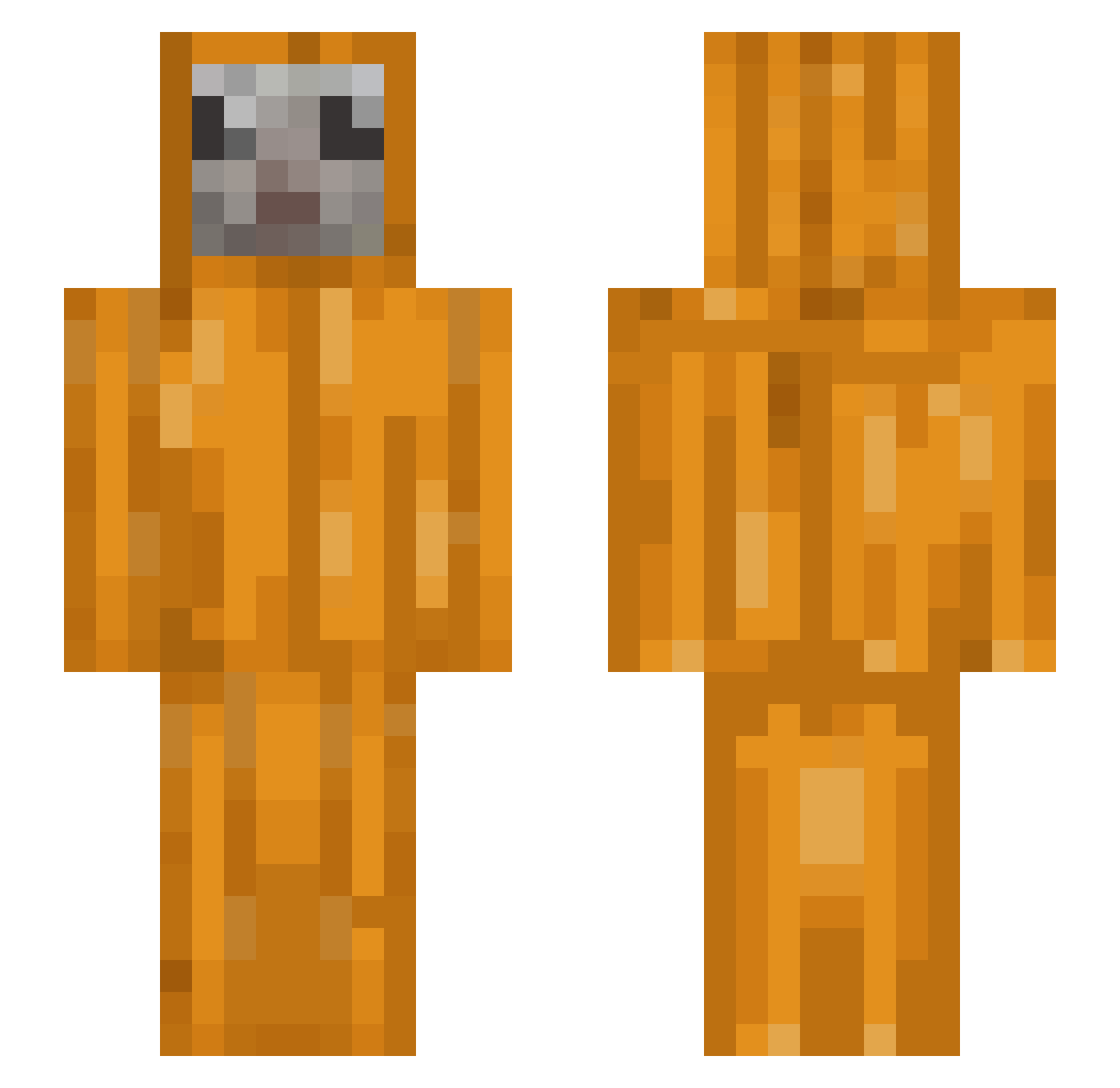 ZILLAZZ Minecraft skin, front and back view