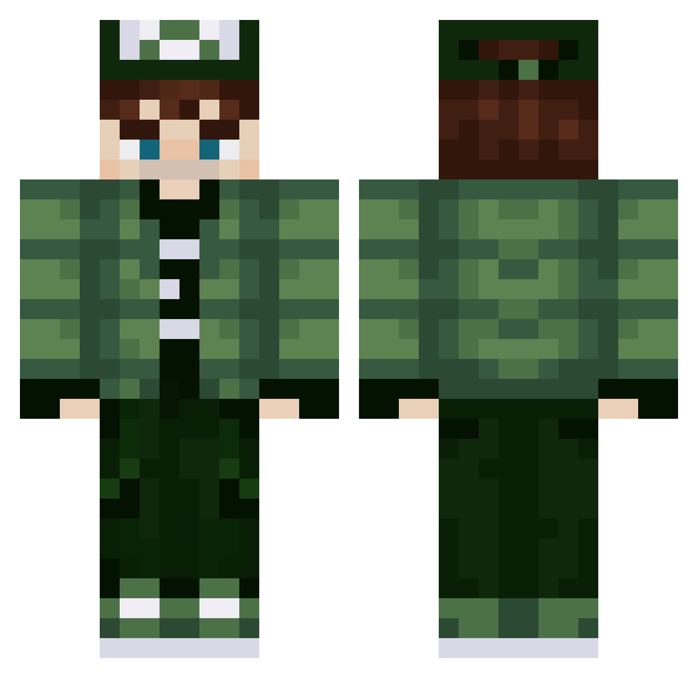 SucculentTendie Minecraft skin, front and back view