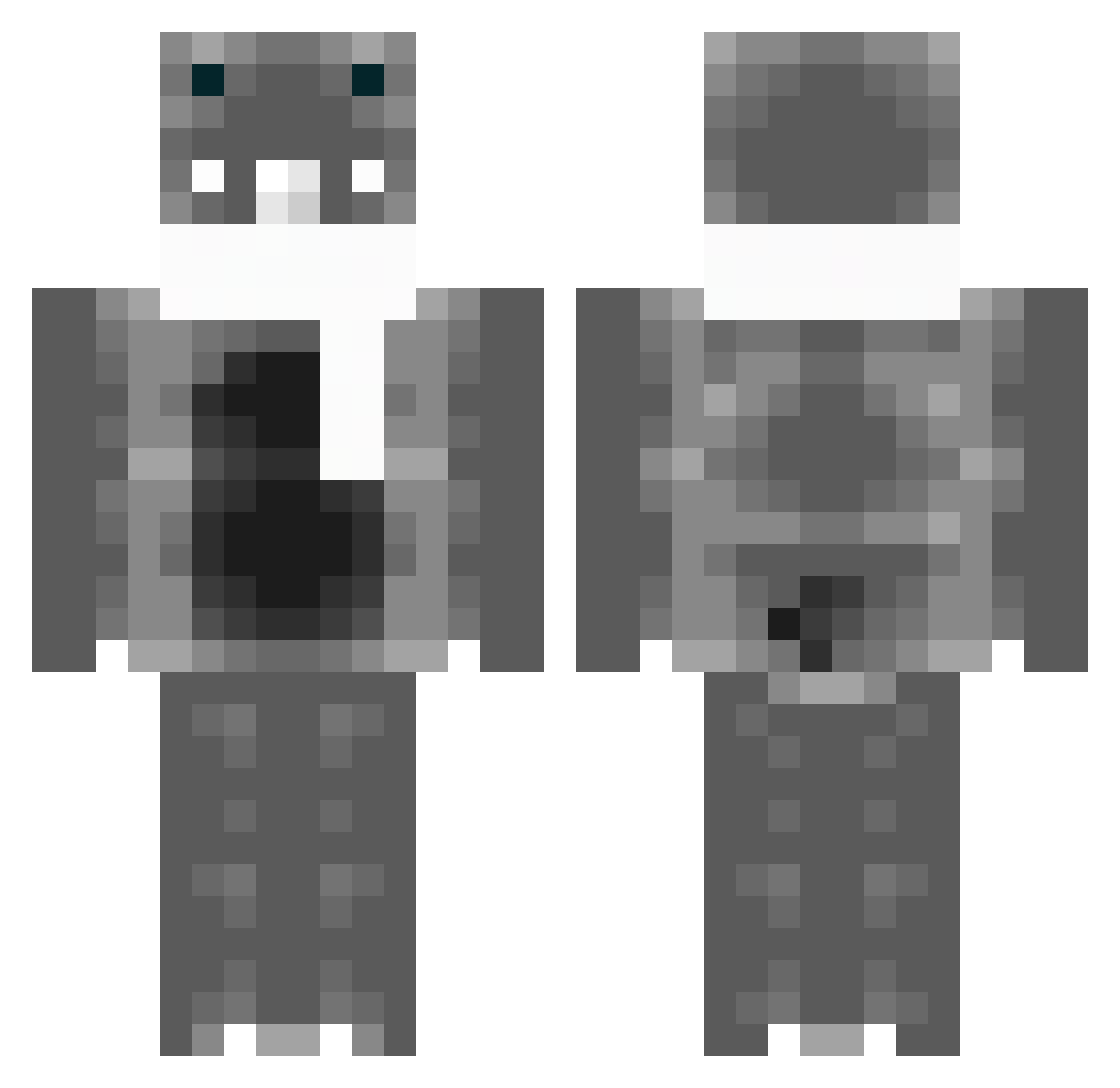 vKyro Minecraft skin, front and back view