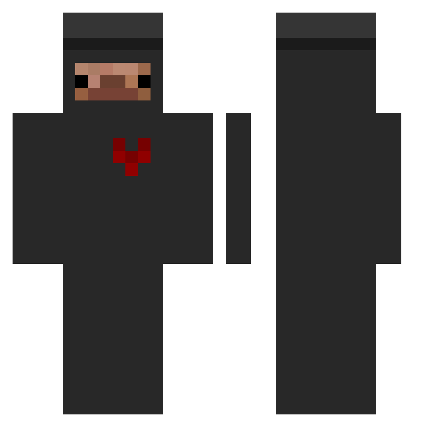 xSnyxShadow Minecraft skin, front and back view