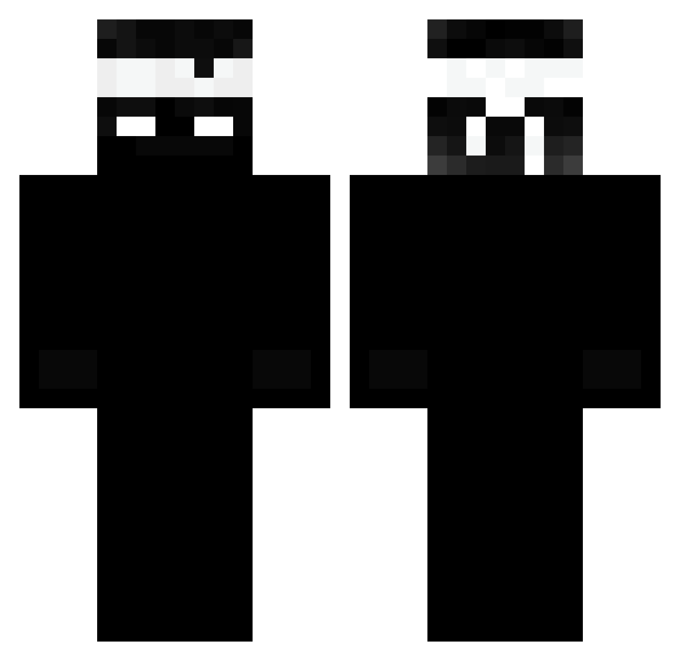 Narutoduck Minecraft skin, front and back view