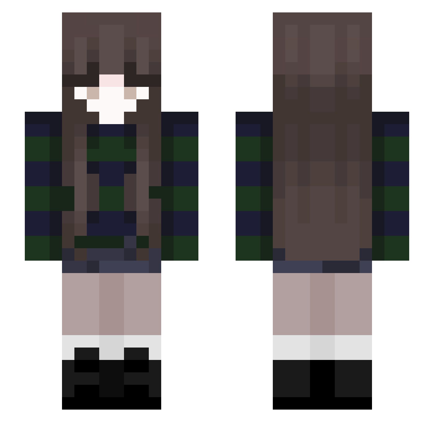 sleeping_turtel Minecraft skin, front and back view