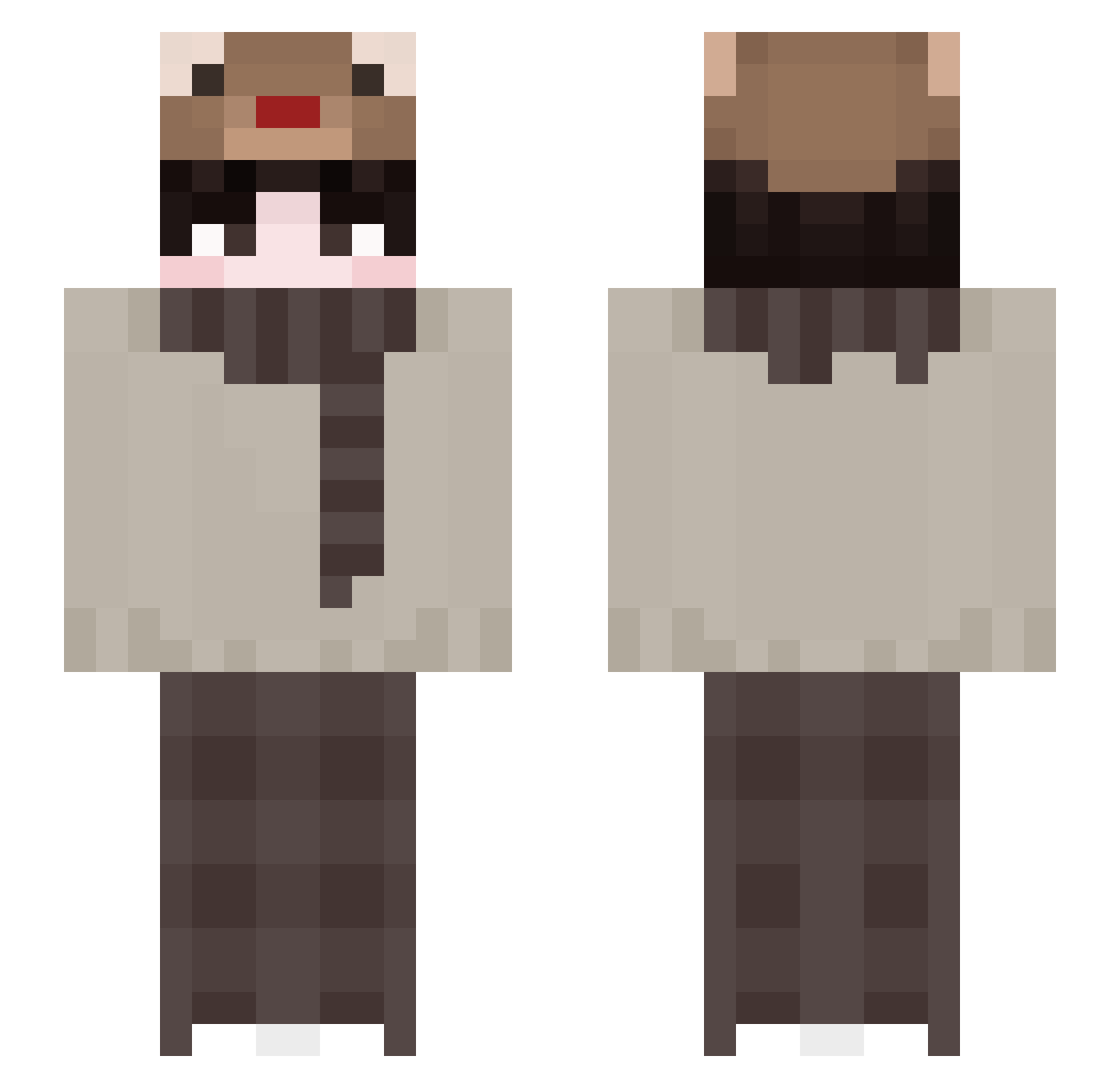 Fried_Fofu_Sushi Minecraft skin, front and back view