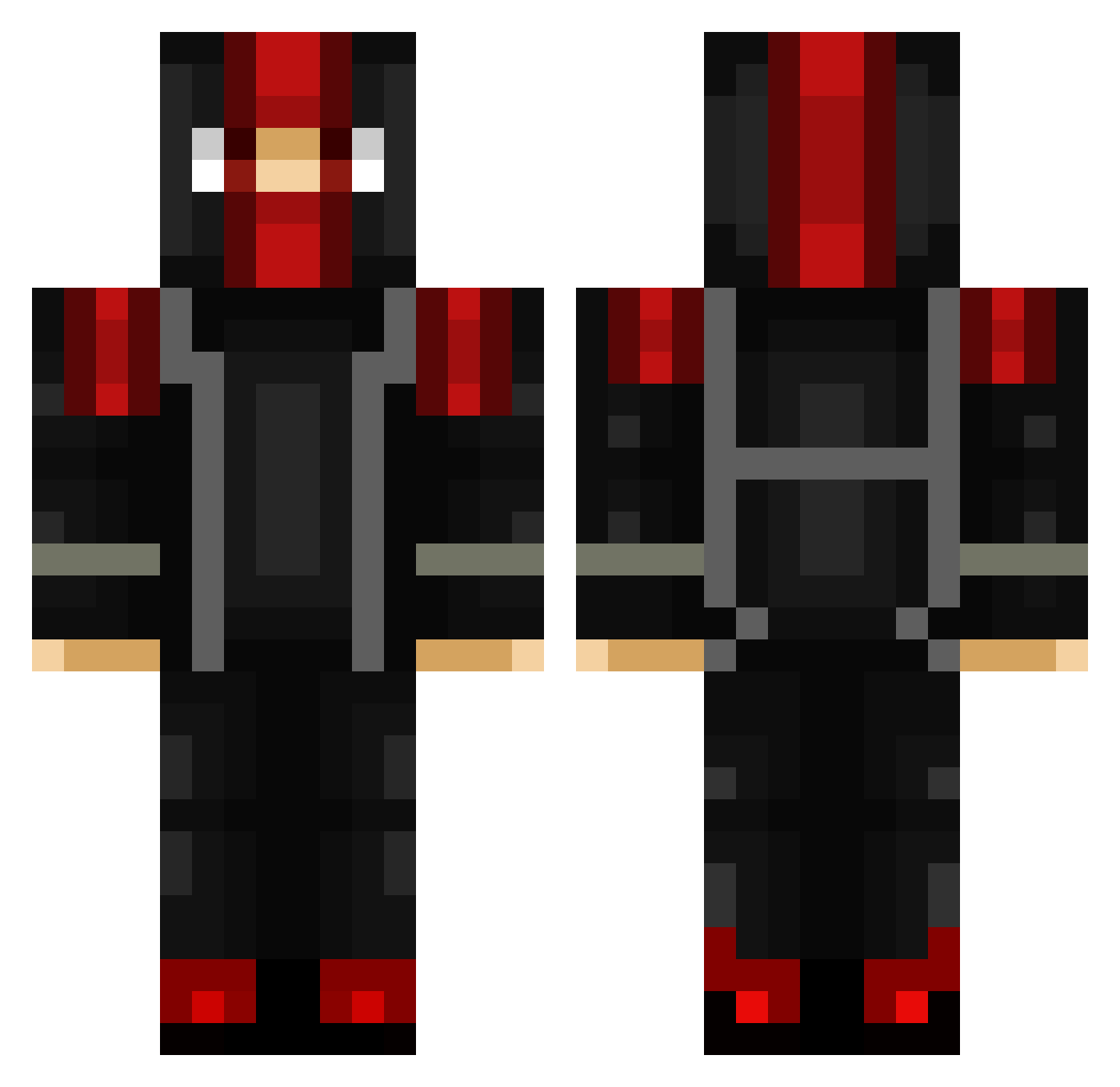 Polymniae Minecraft skin, front and back view