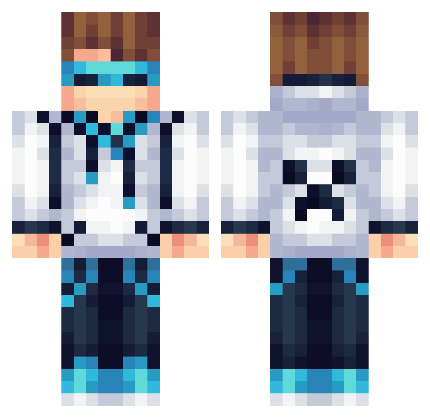 lilxhyila Minecraft skin, front and back view