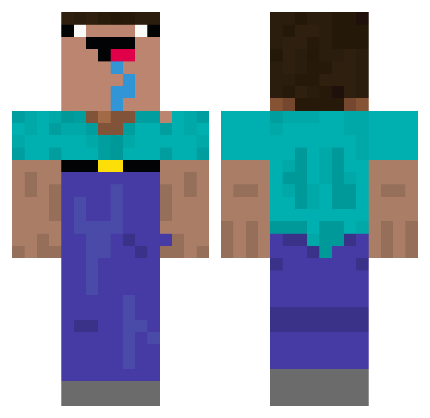 officialcrs Minecraft skin, front and back view