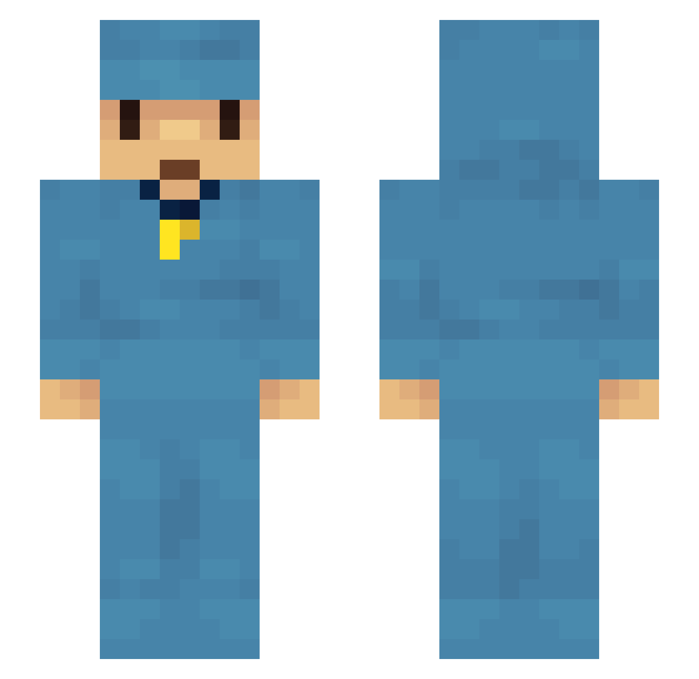 RAUSEN Minecraft skin, front and back view