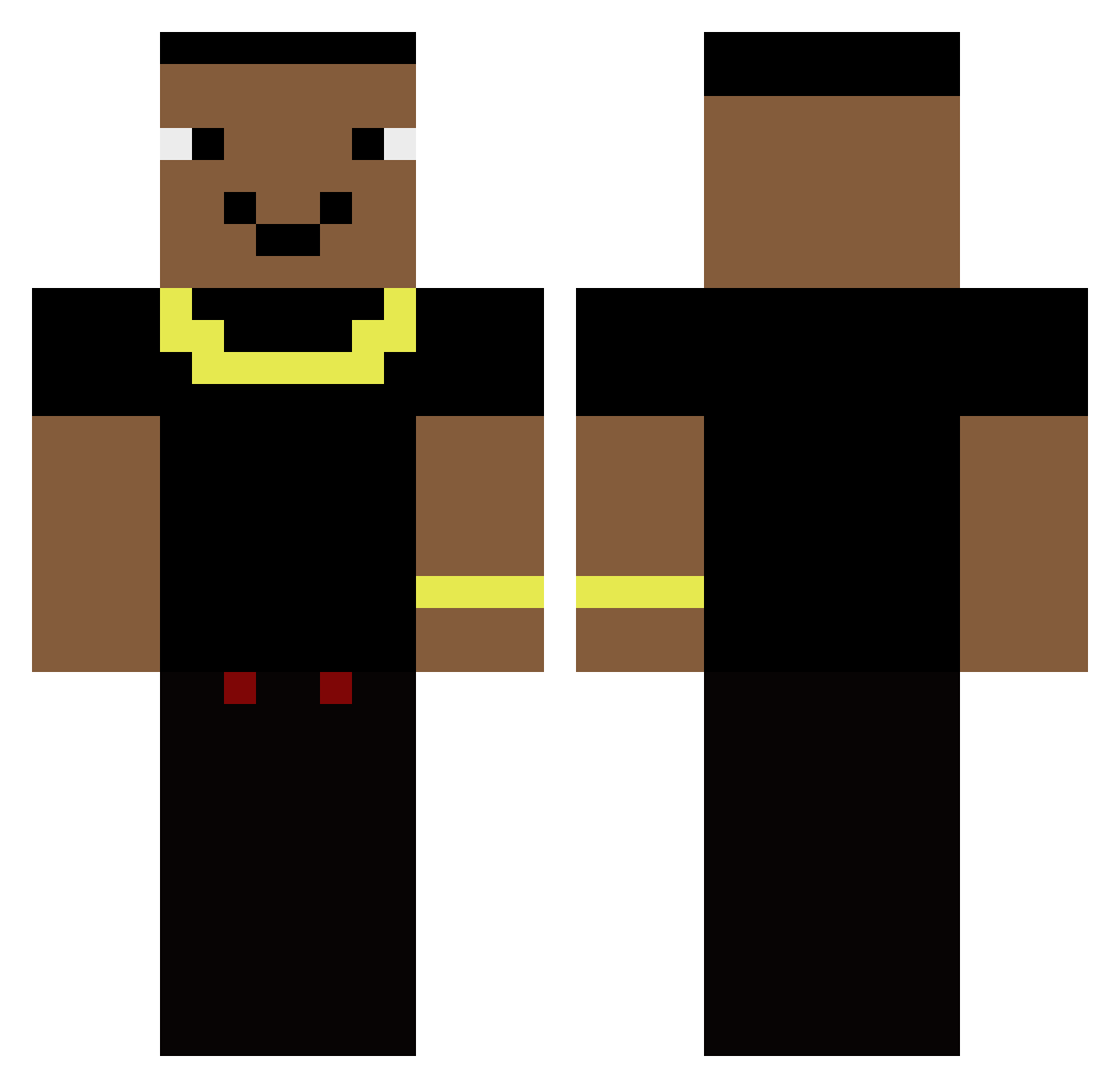 SeasonDead Minecraft skin, front and back view