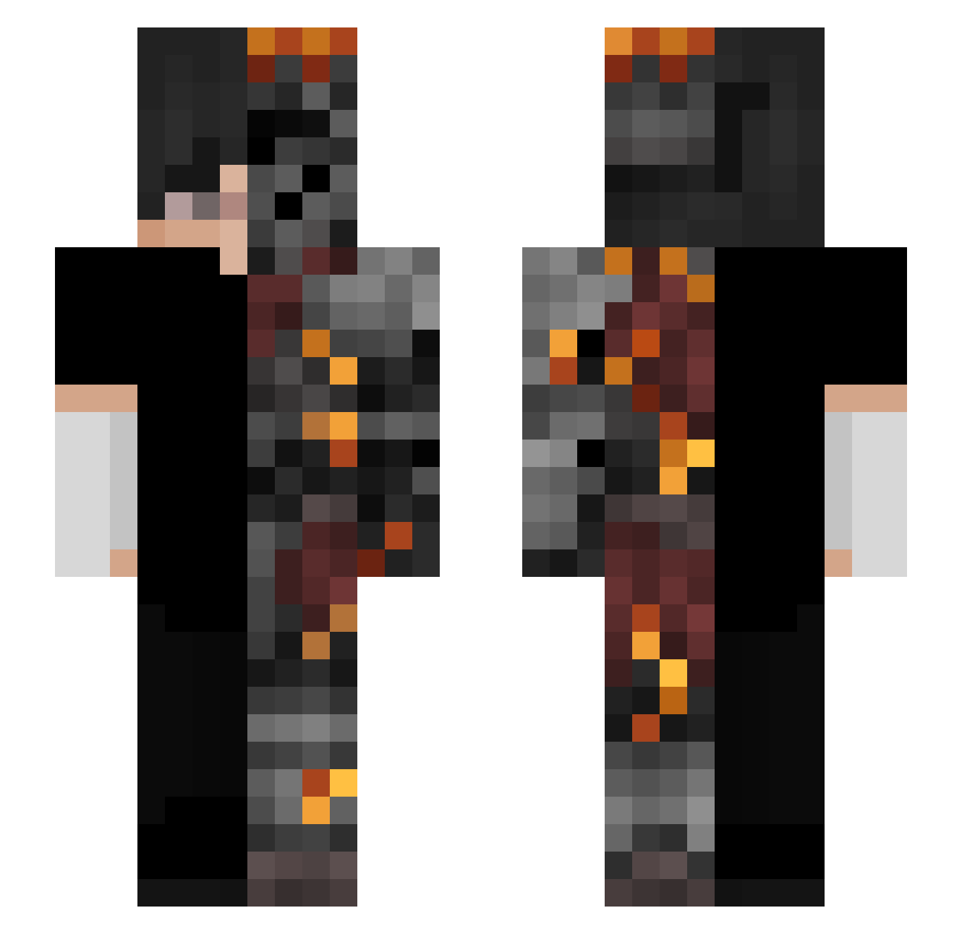 rw0rR_ Minecraft skin, front and back view