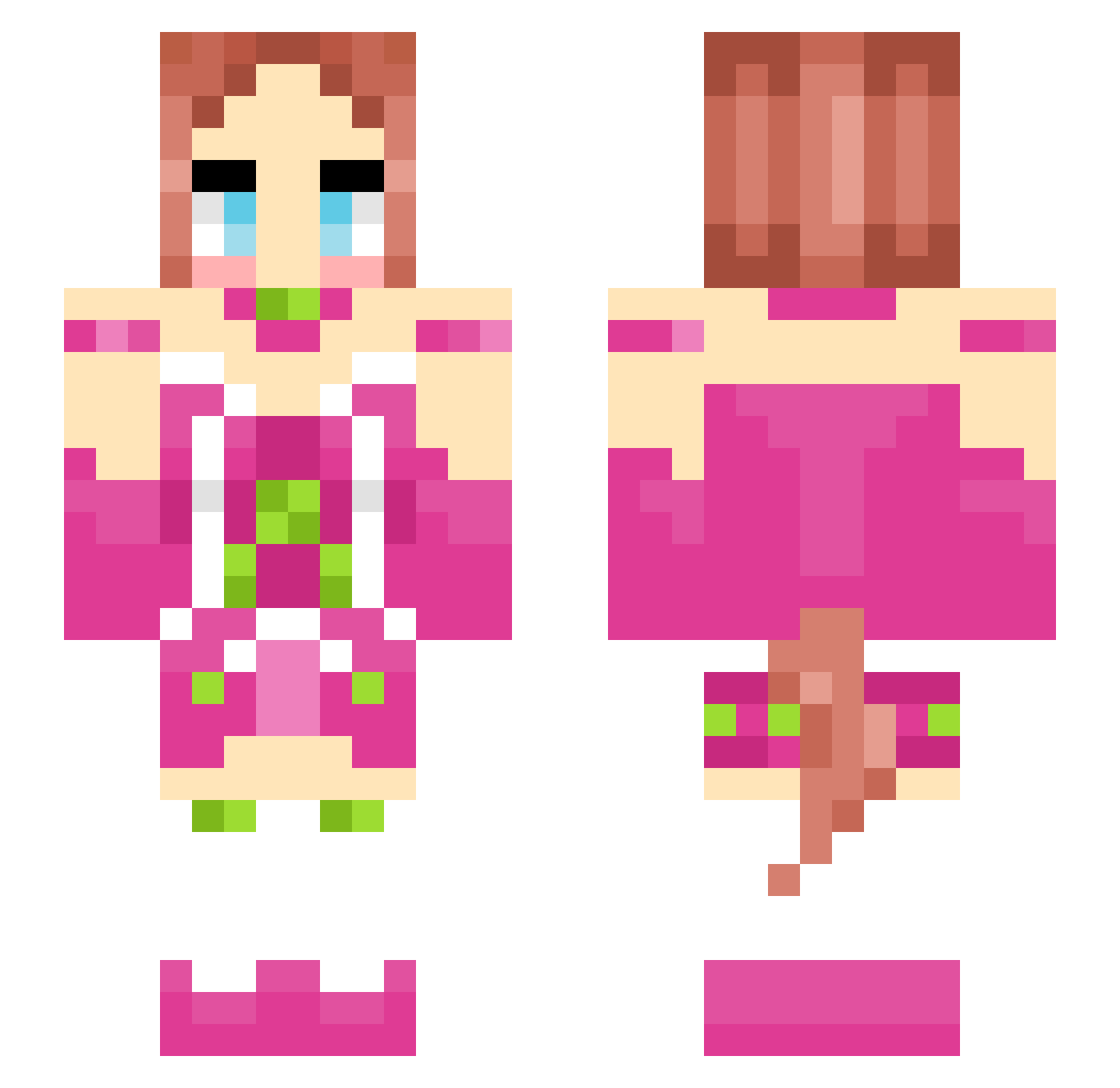 Lake617 Minecraft skin, front and back view