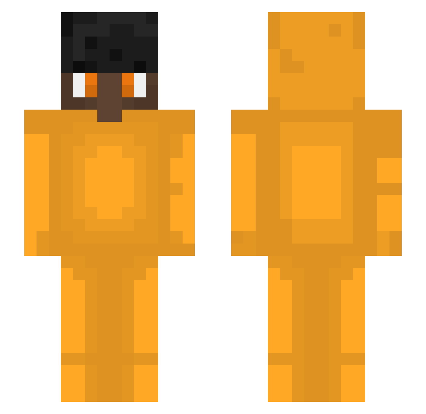 yusuflows Minecraft skin, front and back view