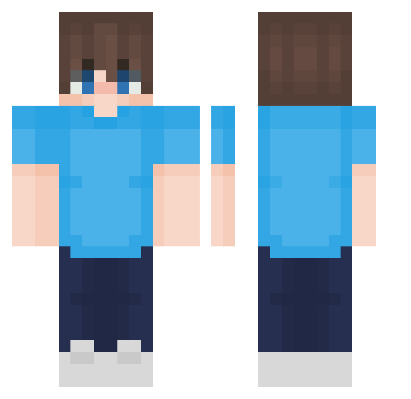 ram3kk Minecraft skin, front and back view