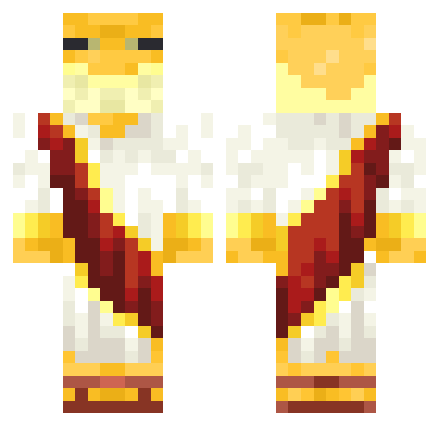 gambit5kelo Minecraft skin, front and back view