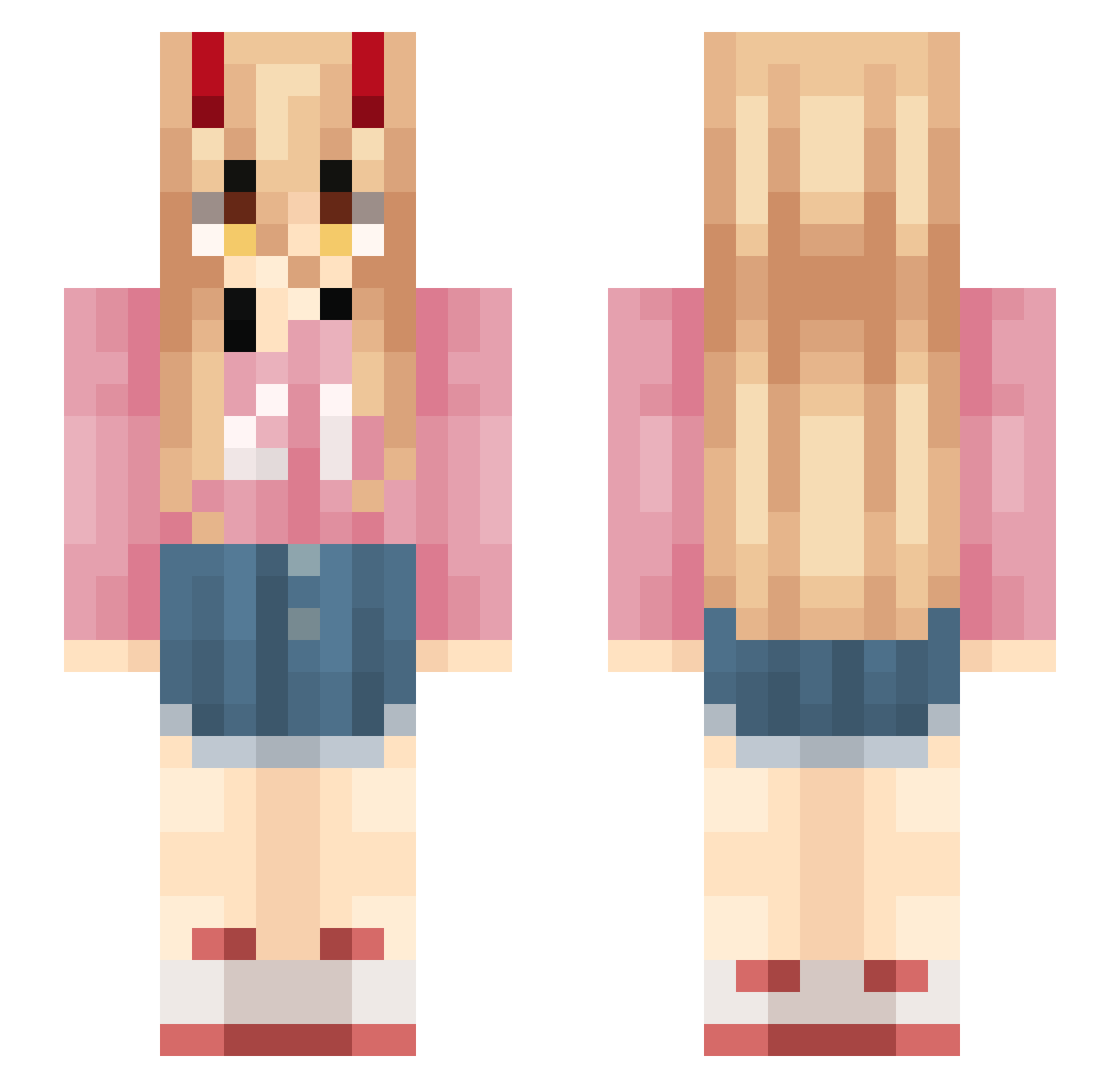 Epik562 Minecraft skin, front and back view