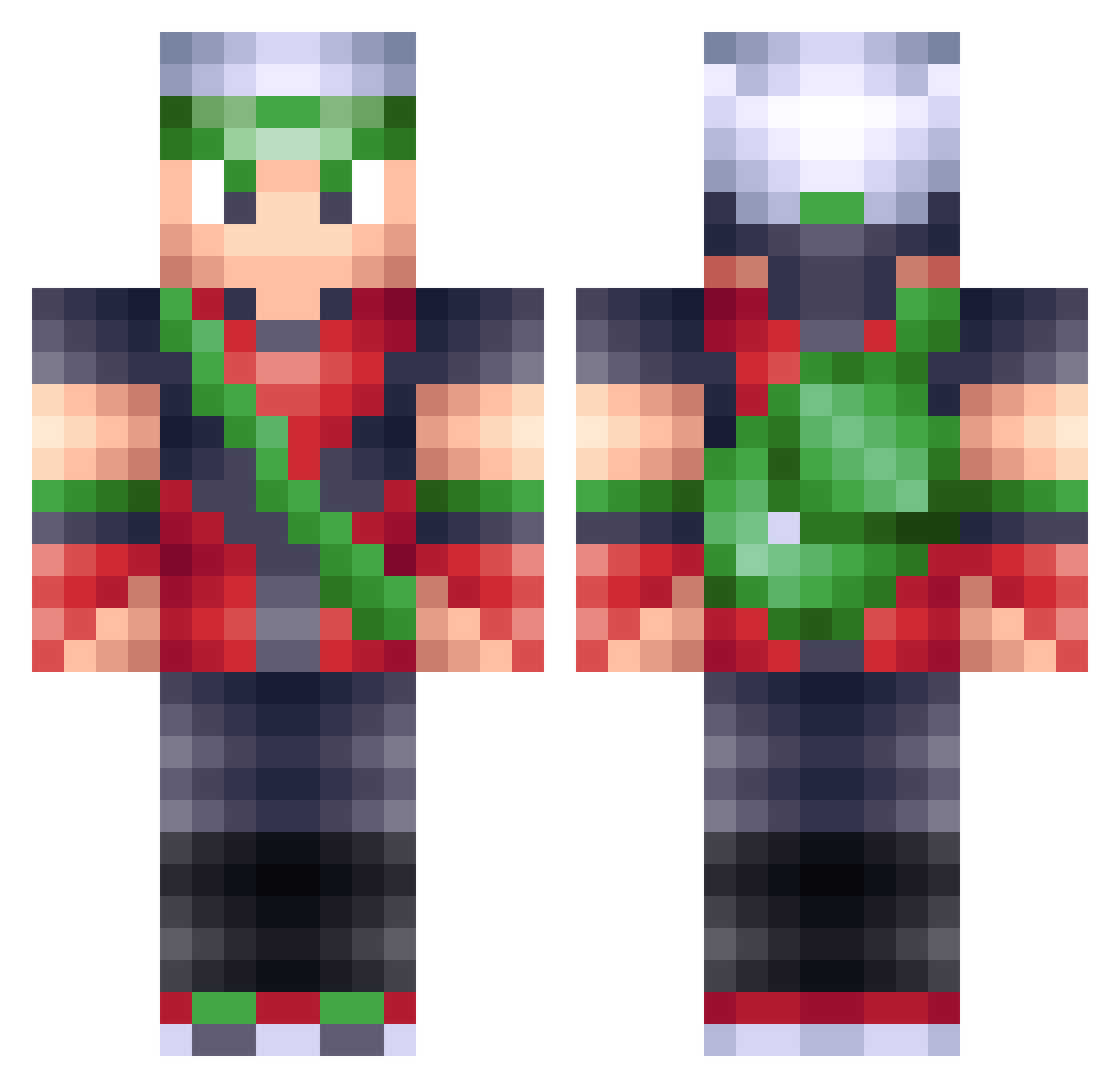 BigDylann Minecraft skin, front and back view
