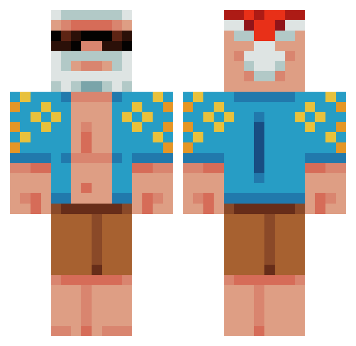 Juls6846 Minecraft skin, front and back view