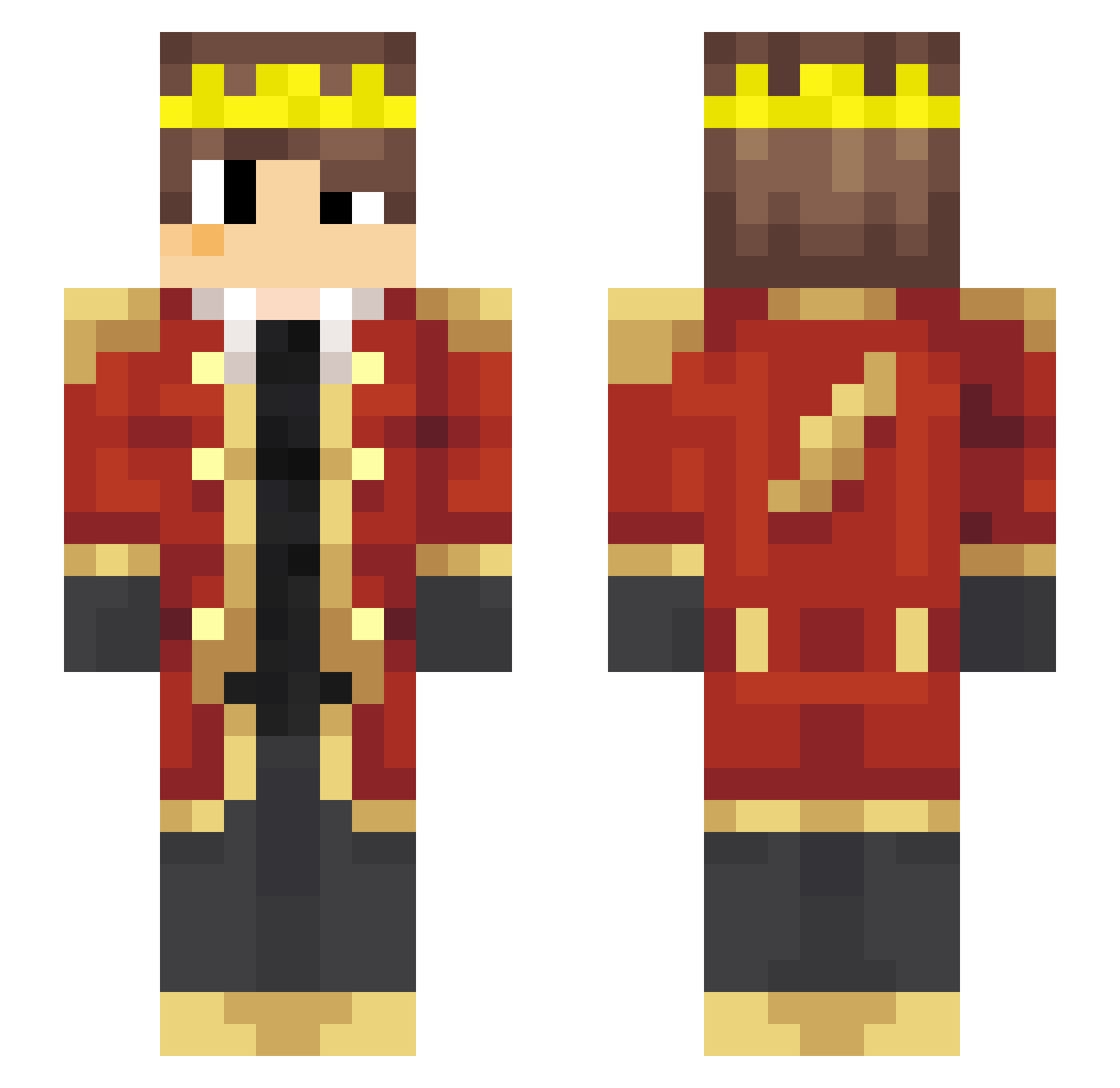 TheFlesh69 Minecraft skin, front and back view