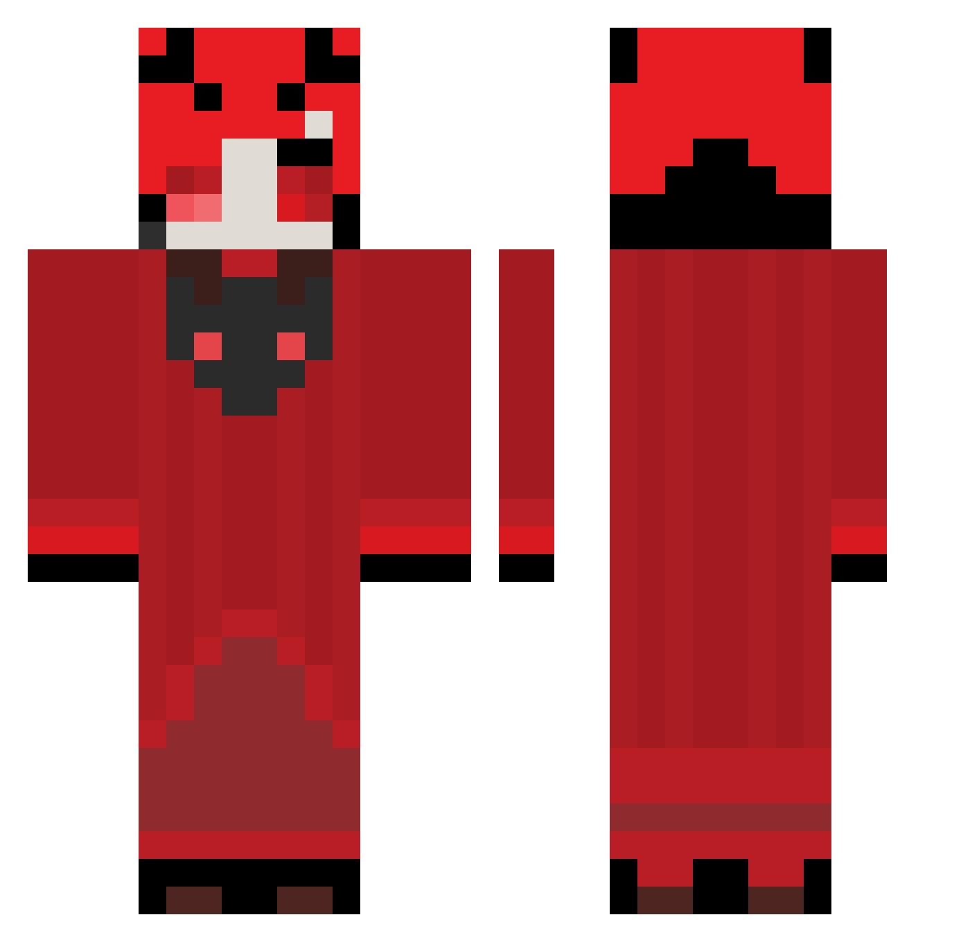 lucifer1666 Minecraft skin, front and back view