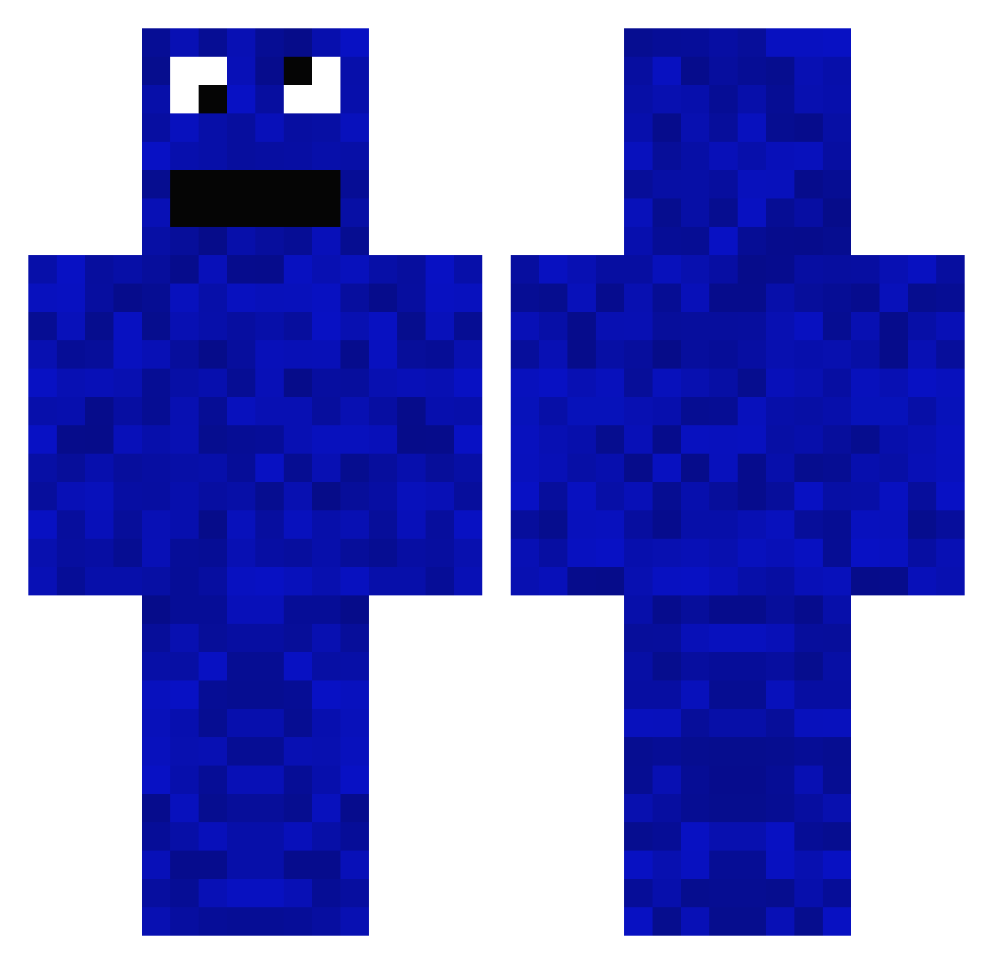Lippitude Minecraft skin, front and back view