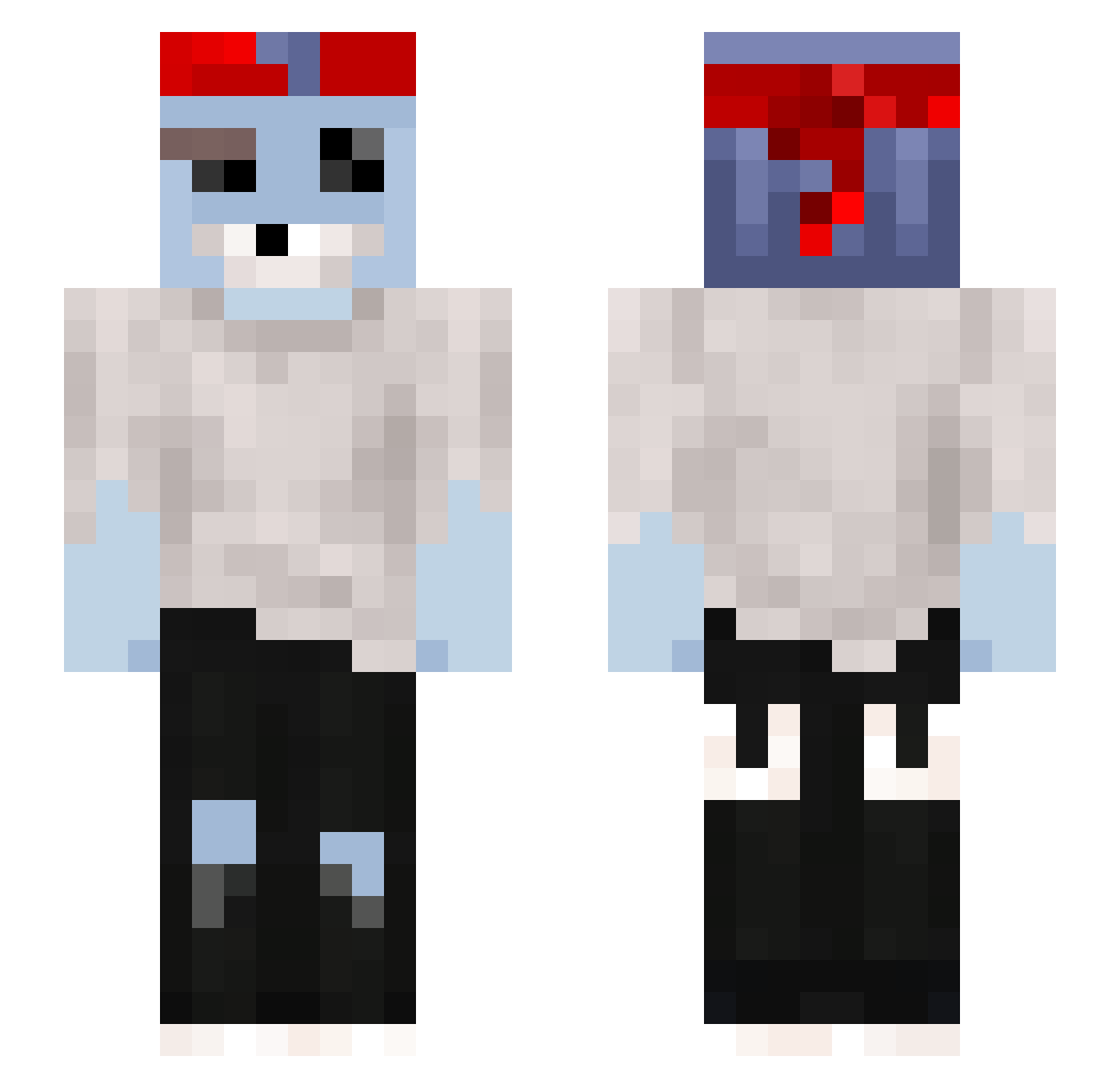 Gwynxyz Minecraft skin, front and back view