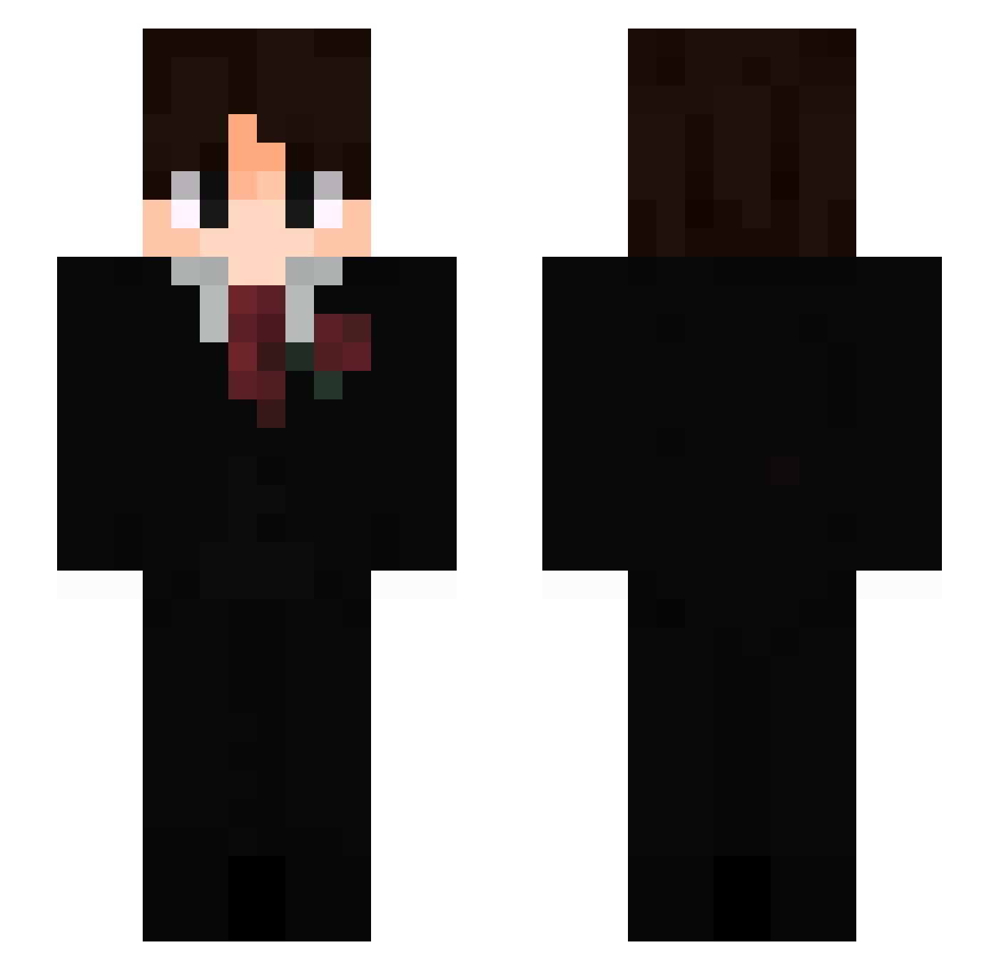 0nn Minecraft skin, front and back view