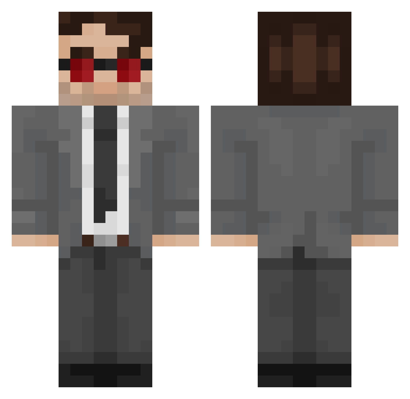Gerorerorero Minecraft skin, front and back view