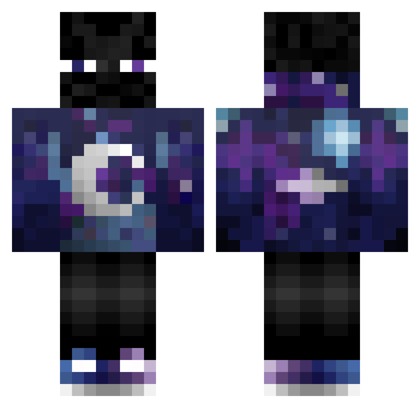 BxryseQ_ Minecraft skin, front and back view