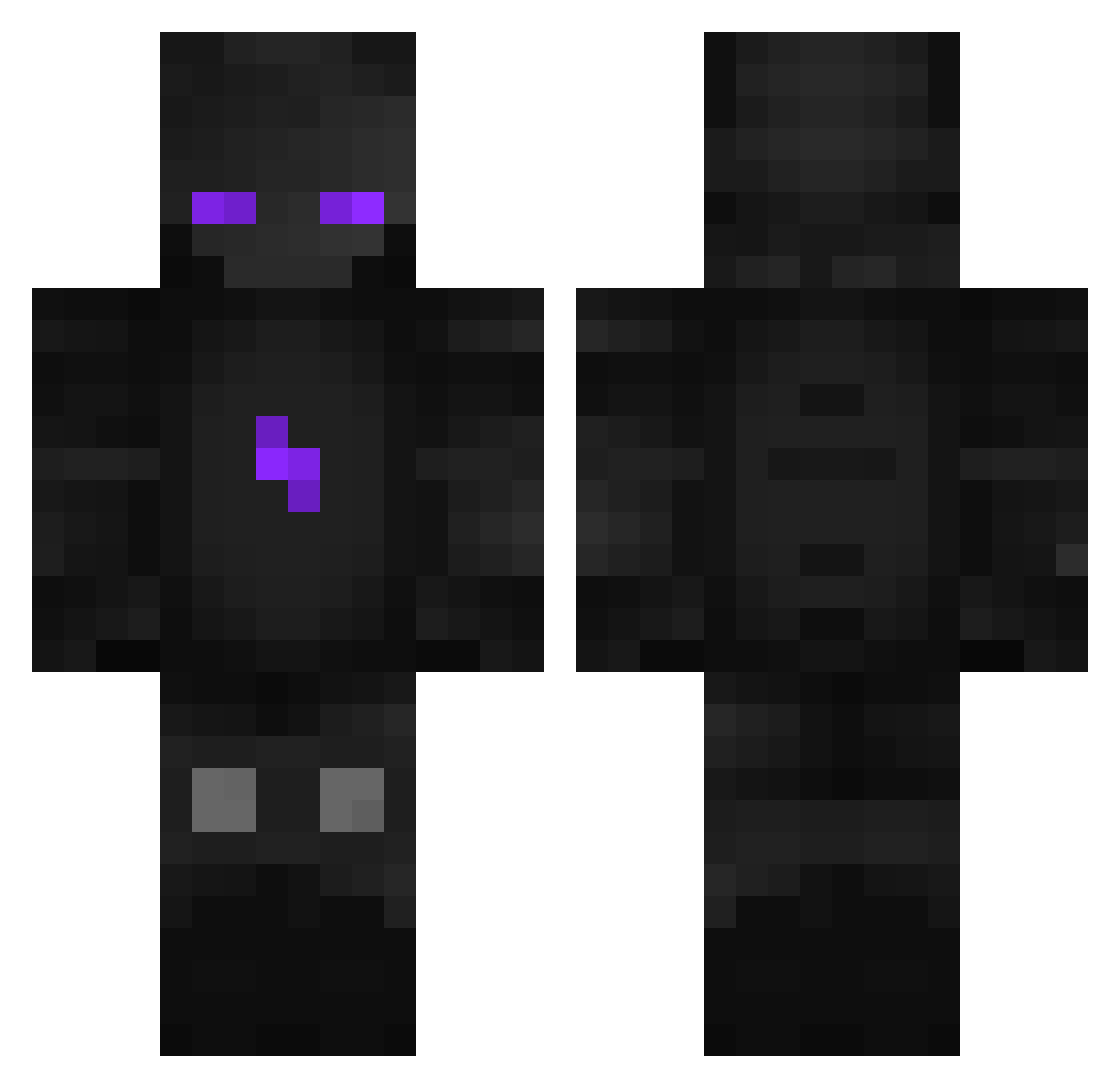 Volts Minecraft skin, front and back view