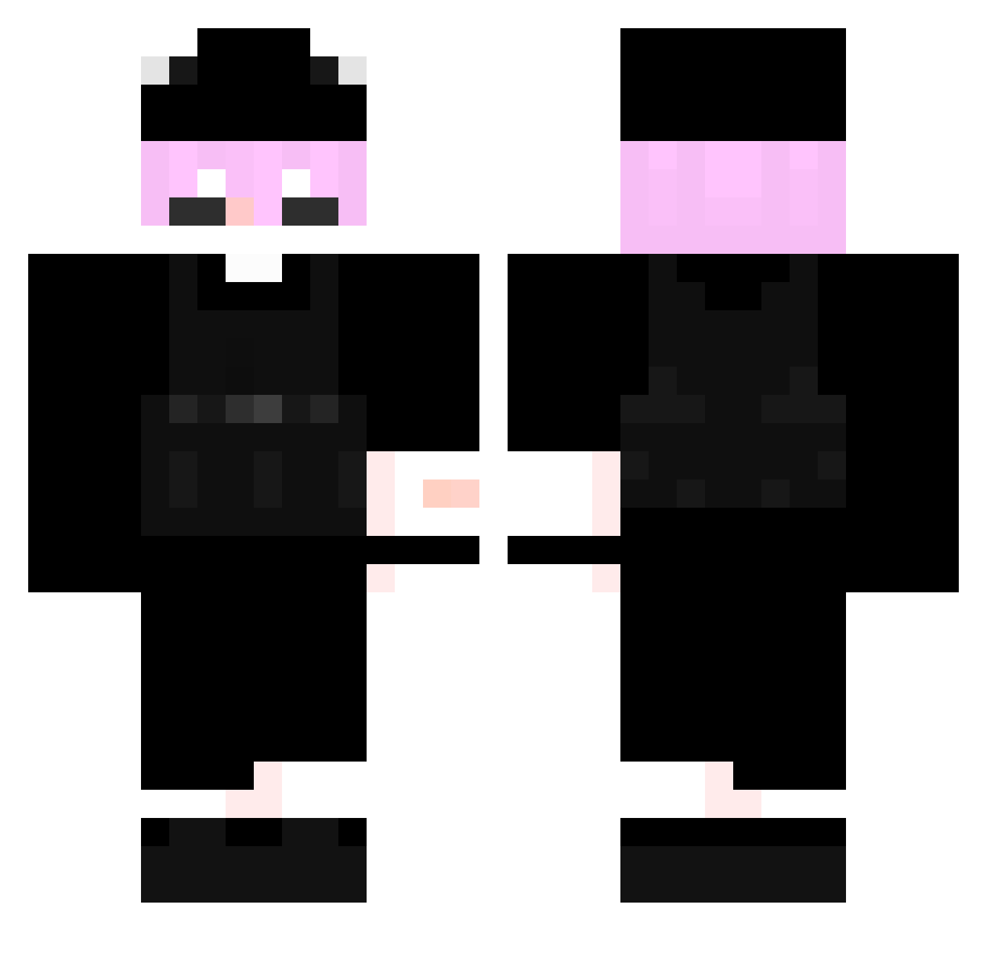 _Cookie_TW Minecraft skin, front and back view