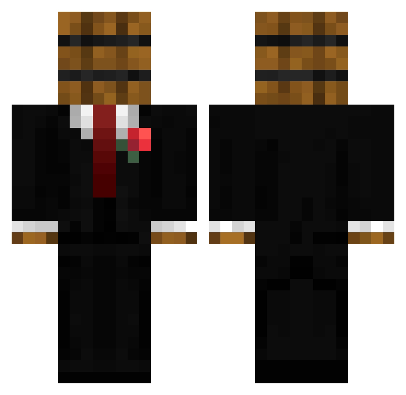 StashRobber Minecraft skin, front and back view